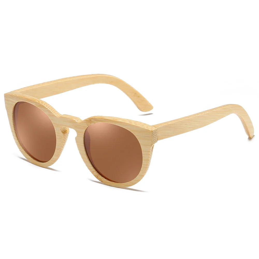 GM Design Women Bamboo Sunglasses With Polarized Mirror Lenses Of Bamboo Wood Sunglasses With Gift paper box 824