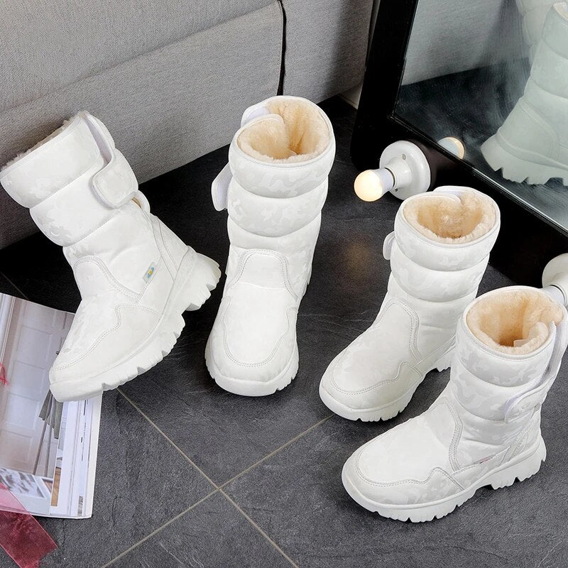 Women Snow Boots Solid Camouflage Nice Fashion Look Top Brand Waterproof