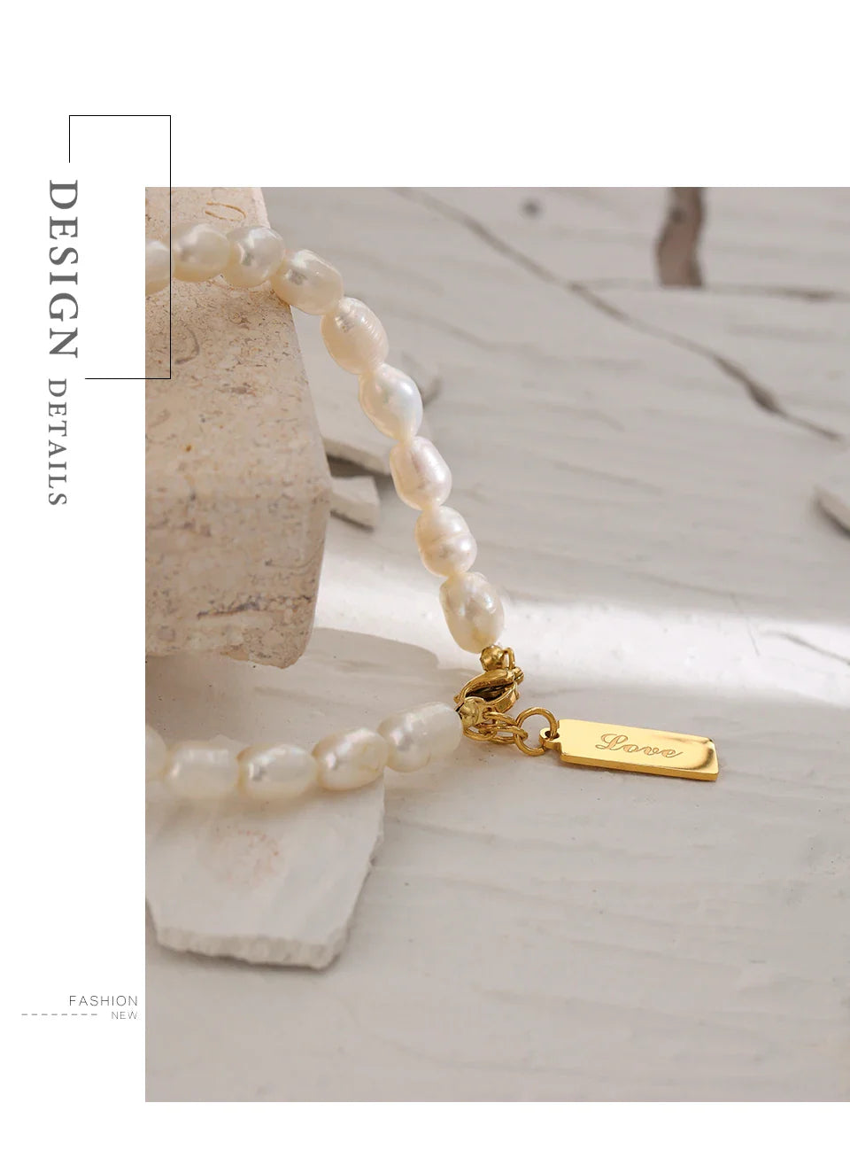 Yhpup Stainless Steel Natural Pearl Bracelet Stylish Chain LOVE Women Bracelet High Quality Jewelry бежутерия женская колье