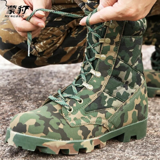 Military Boots Men Work Shoes Tactical Combat Boots Jungle Breathable Hiking Shoes
