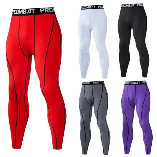 Men Compression Tight Leggings Running Sports Male Fitness Jogging Pants Quick Dry