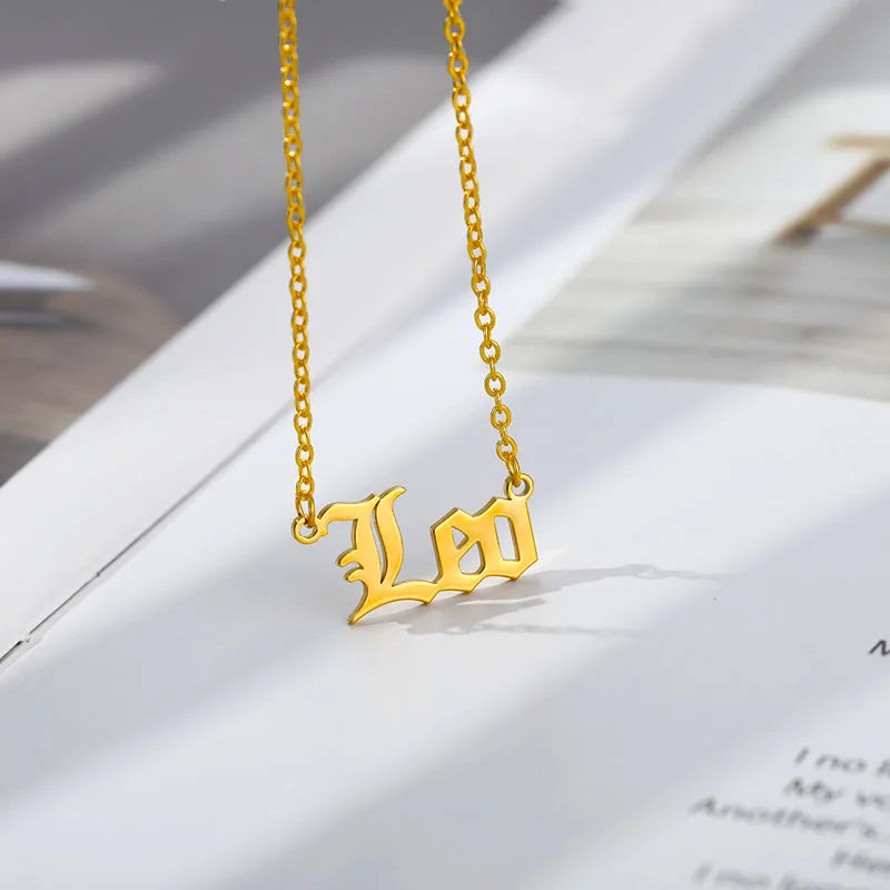 Constellations Necklace For Women Men Virgo Leo Libra Scorpio Sagittarius Capricorn
