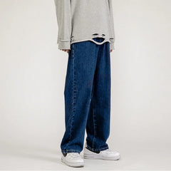 Men Wide Leg Jeans Streetwear Straight Baggy Denim Pants Male Brand Trousers