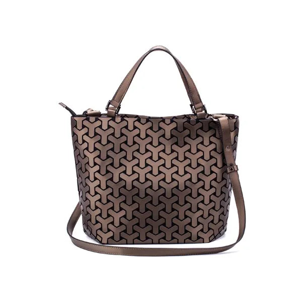 Luminous reflective  Bag Geometric Tote Folding Shoulder Bags for women
