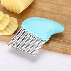 Potato Cutter Chip French Fry Maker Stainless Steel Wavy Knife French Fries Chopper