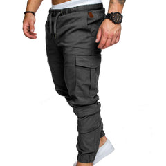 Men's Casual Jogging Pants Solid Color Pocket Pants Sports Pants