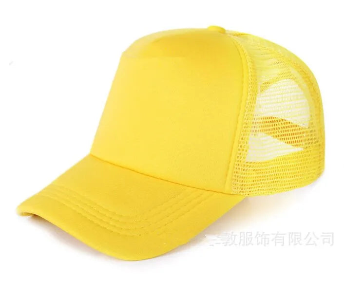 Free Custom Brand LOGO Text Design Personality DIY Trucker Hat AD Baseball Cap Men Women Blank Mesh Adjustable Hat