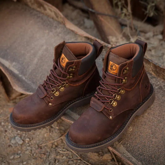 Genuine Leather Men Boots Fashion Military Cow  Leather Mens Safety Boots Tooling Boots