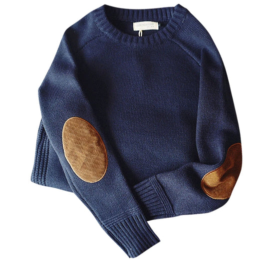 Men Pullover Sweater Fashion Patch Designs Knitted Sweater Men Harajuku