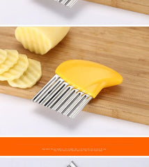 Potato Cutter Chip French Fry Maker Stainless Steel Wavy Knife French Fries Chopper