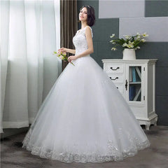 Wedding Dresses Simple Off White Sequined Wedding Gown De Novia