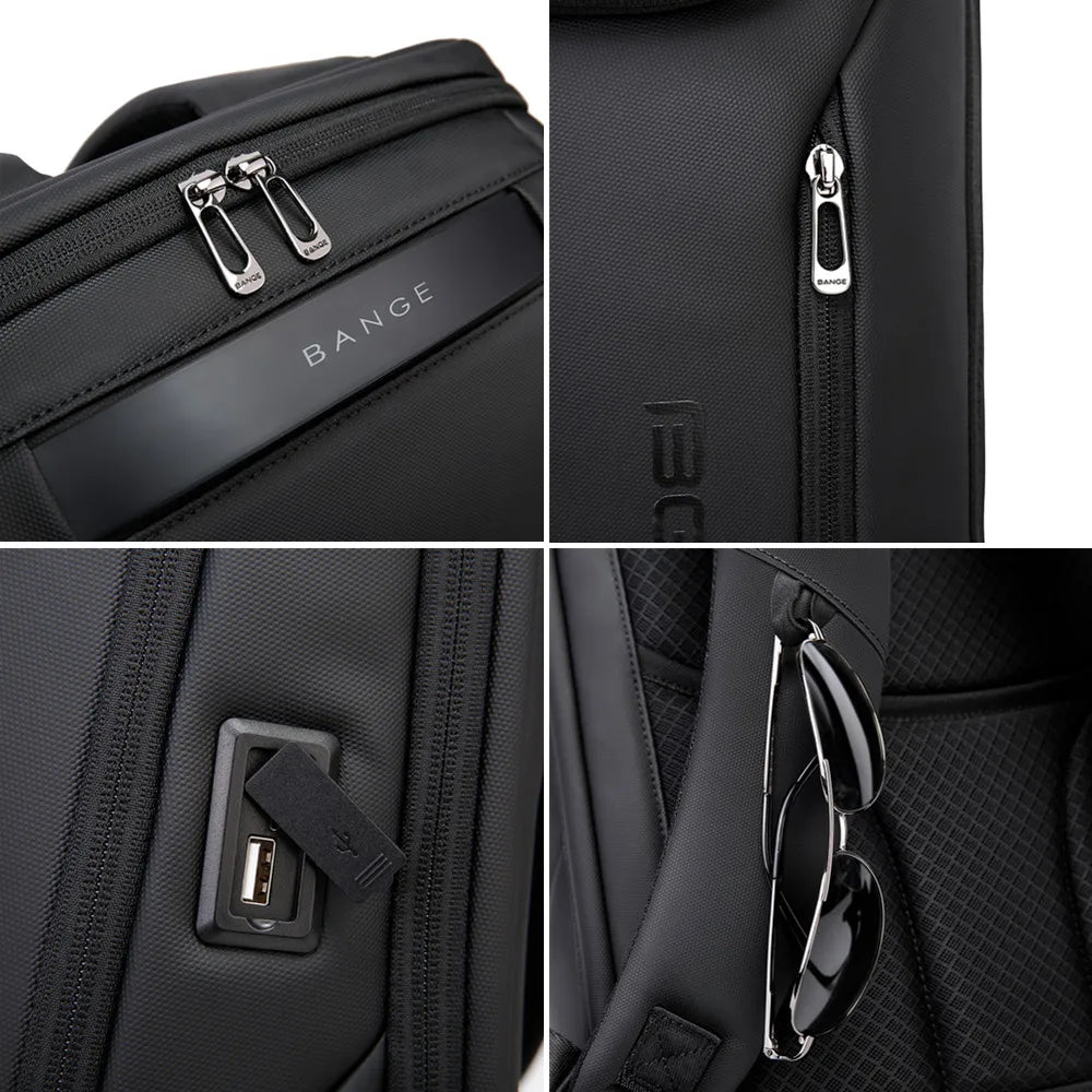 BANGE USB Charging Waterproof Laptop Backpack 17 Computer Bag Travel Business Hiking Backpacks School Back Pack Mochila For Men