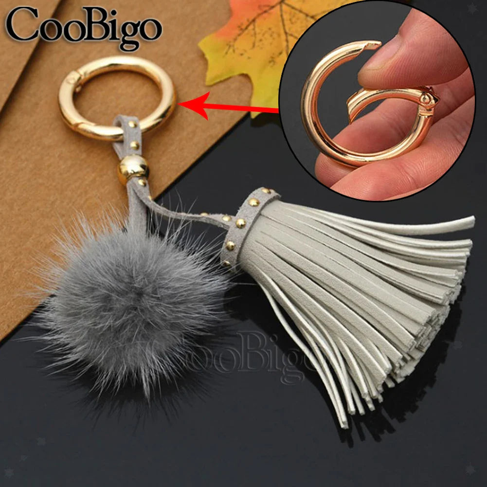 1pcs Metal O Ring Spring Clasp Round Carabiner Keychain Bag Clip Snap Hook Pets Chain Buckles Connector Jewelry DIY Craft Making