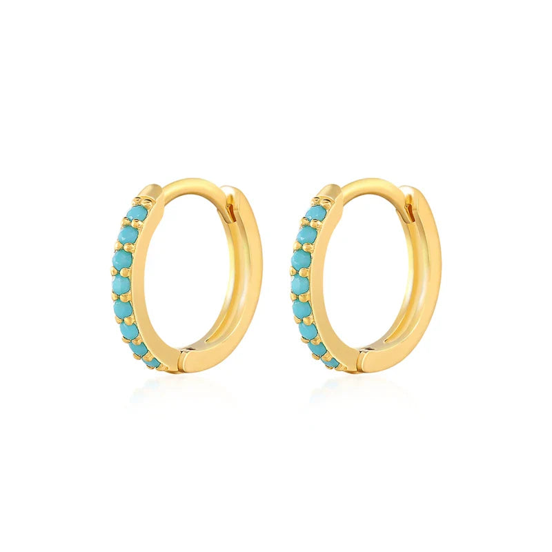 Silver 925 1 pair Women Small Hoops Earring Piercing Ear Cartilage Tragus Simple Thin Circle Anti-allergic Ear Buckle