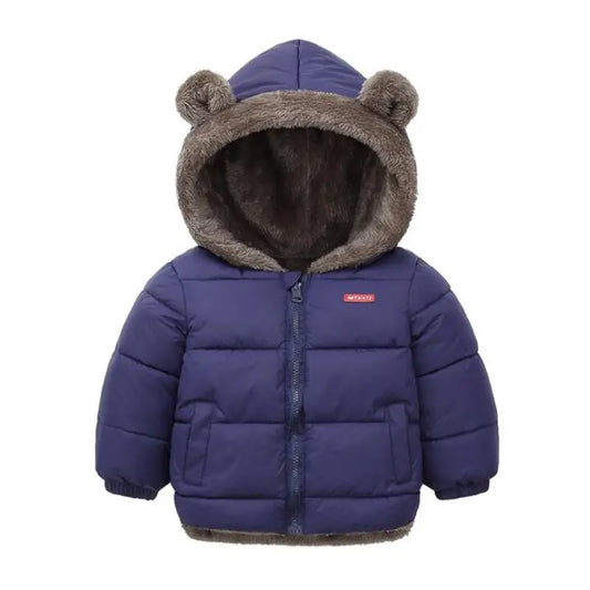 Cashmere Children Coat 2023 Autumn Winter Thicken Jacket Boys Girls Solid Color Hooded Jackets Kids Parka Outerwear 2-6 Years