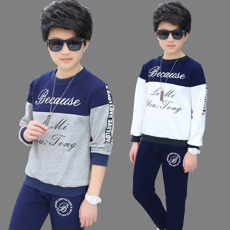 2025 Boys clothes spring suit casual boys clothing sets autumn letter children clothing kids tracksuit 5 6 7 8 9 10 11 12 year