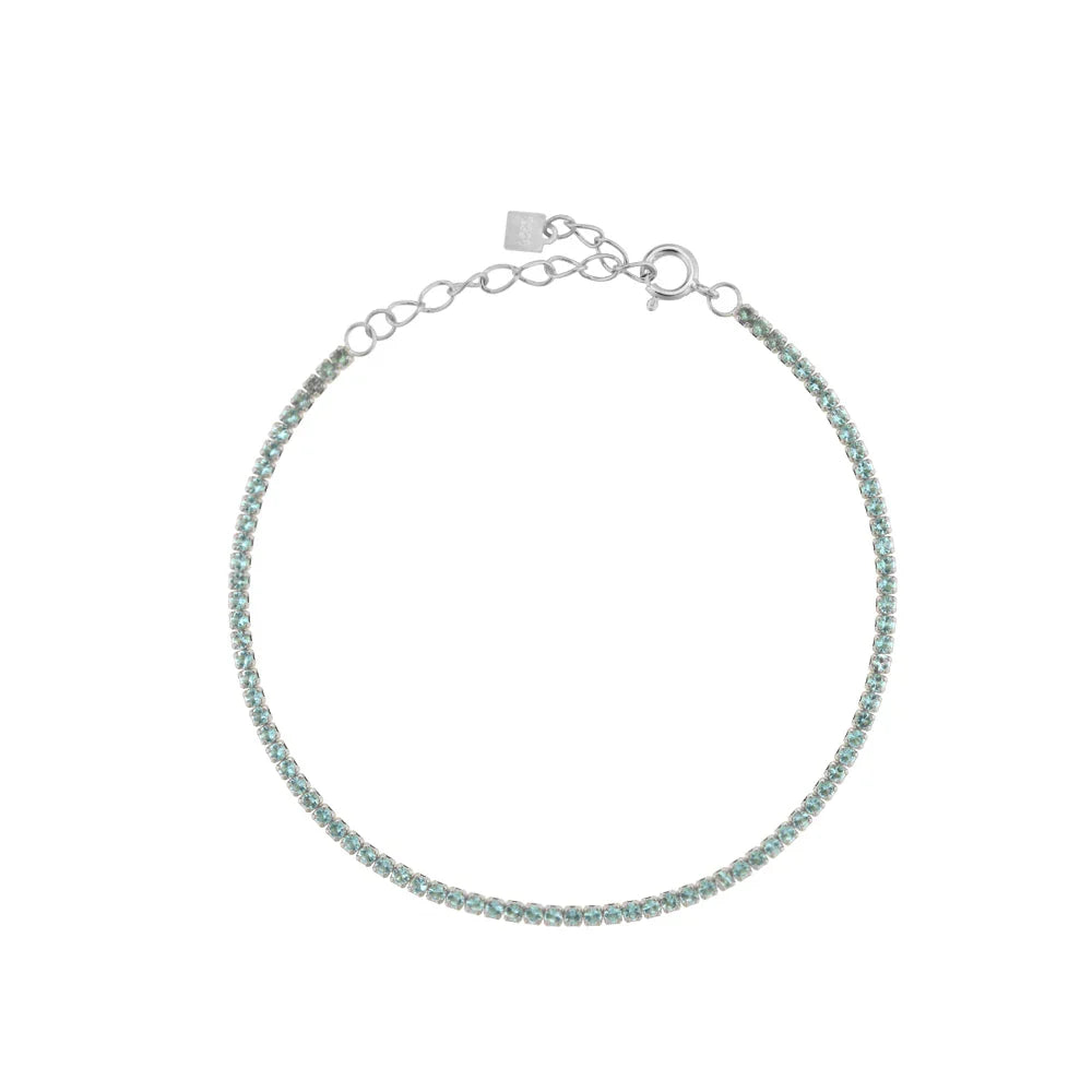 ANDYWEN 925 Sterling Silver Rainbow 1.5mm Tennis Chain Bracelet Luxury CZ Fine Jewelry Wedding Gift Soft Solid Jewelry Gift
