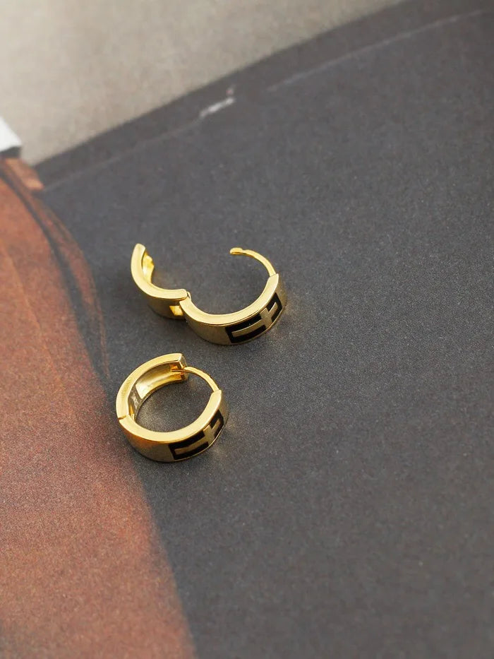 925 Sterling Silver Earring Colorful Dripping Oil Material Ear Ring Ear Buckle Rhombus Shape Trend Wild Girl Women Boy Ear Jewel