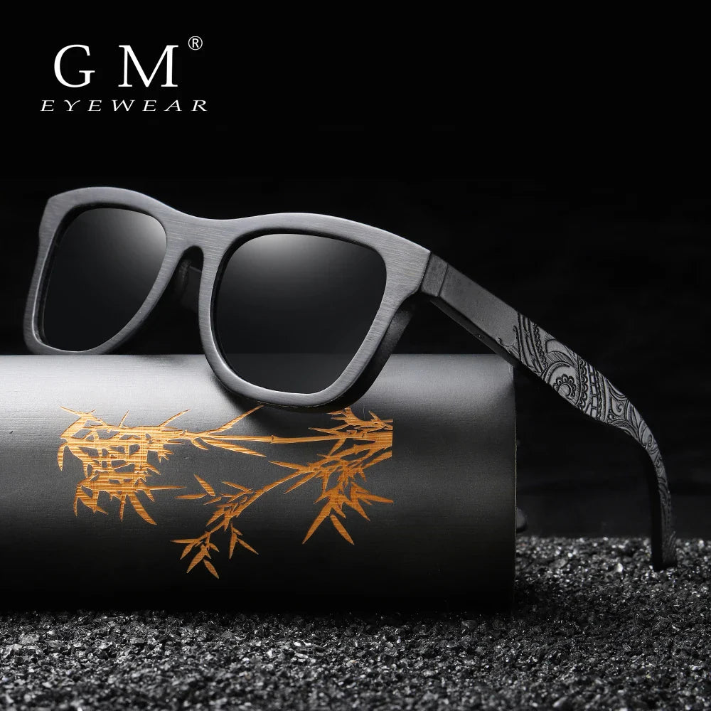 GM Wooden Male Lady Sunglasses Men's Luxury Brand Designer Polarized Sun Glasses Vintage Sunglass Women Eyewear With paper  Box