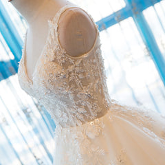 SL-55 V-Neck Beach Wedding Gowns Plus Size Boho Cheap Wedding Dress Lace