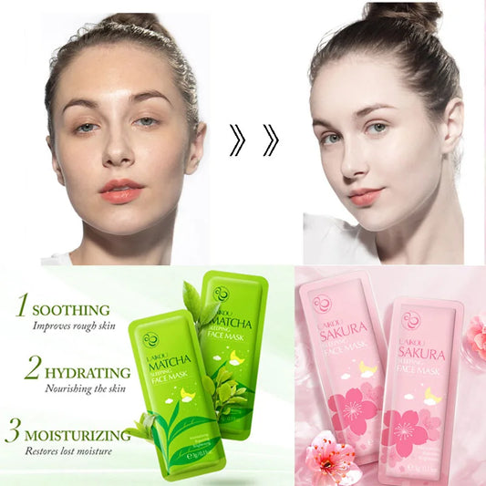 7pcs Moisturizing Facial Mask Hydrating Sleeping Face Sheet Masks Repairing & Nourishing Night Face Mask Skin Care