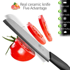 Ceramic Knife 3 4 5 6 inch Kitchen Knives with Peeler Serrated Bread Set Zirconia