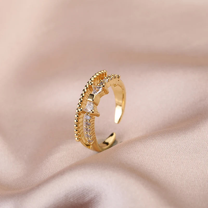 Stainless Steel Wedding Rings For Women Adjustable Engagement Women's Ring