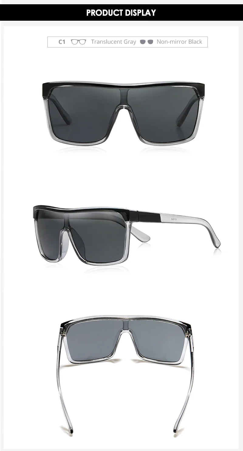 KDEAM Flynn Style Sunglasses Men Plus Shape Outdoor Anti-reflective Sun Glasses Women with Peanut Box