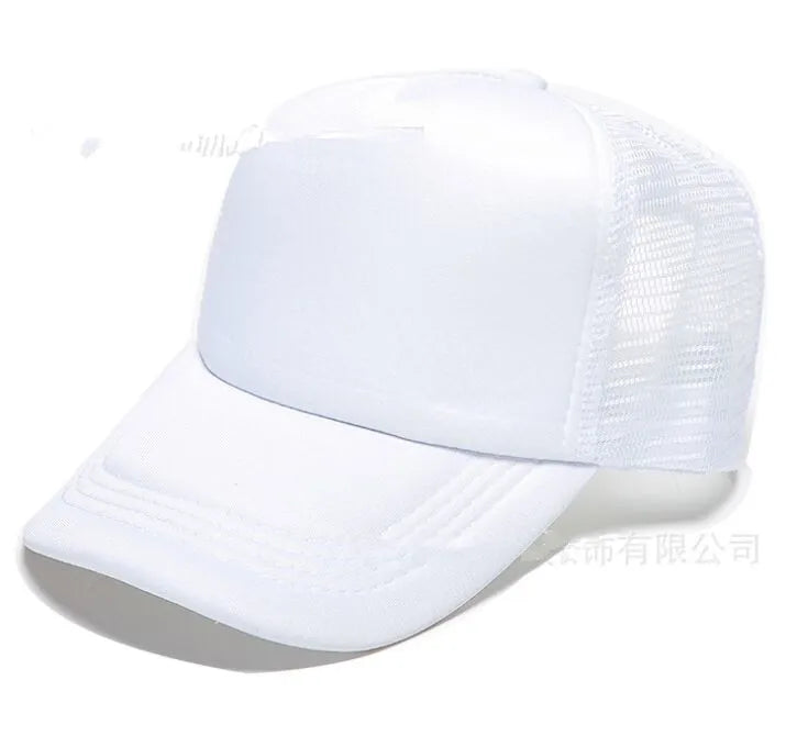 Free Custom Brand LOGO Text Design Personality DIY Trucker Hat AD Baseball Cap Men Women Blank Mesh Adjustable Hat