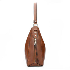 Hobo Bag Leather Women Handbags Female Leisure Shoulder Bags