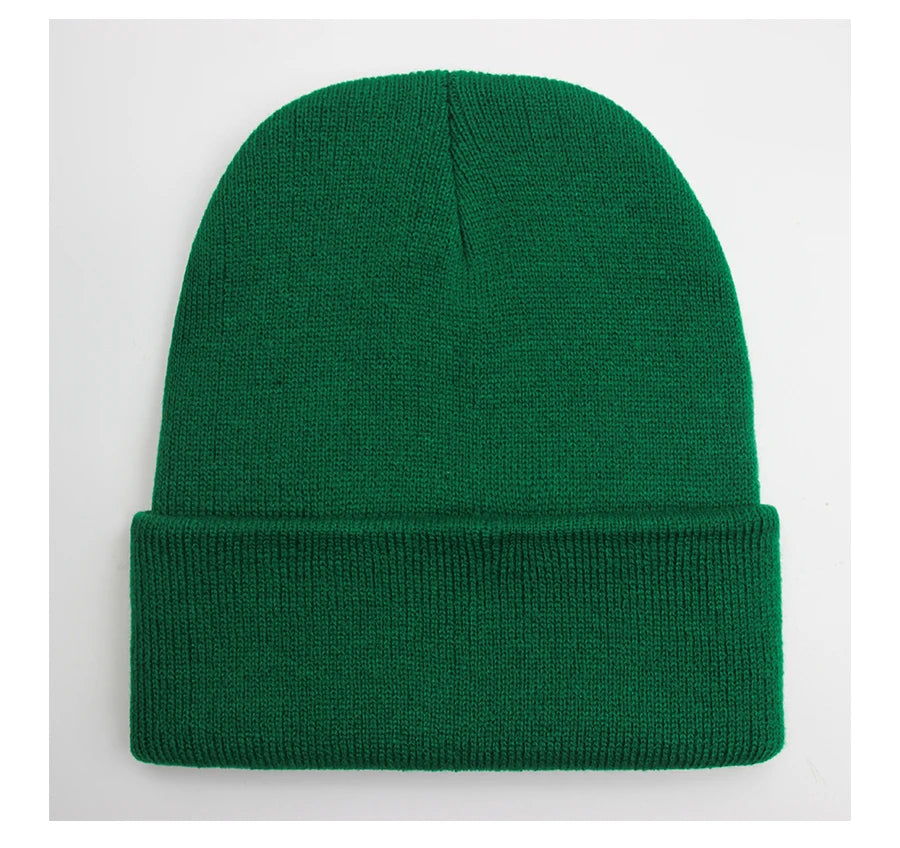 Unisex Beanie Autumn Winter Wool Blends Soft Warm Knitted Cap Men Women