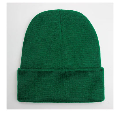Unisex Beanie Autumn Winter Wool Blends Soft Warm Knitted Cap Men Women