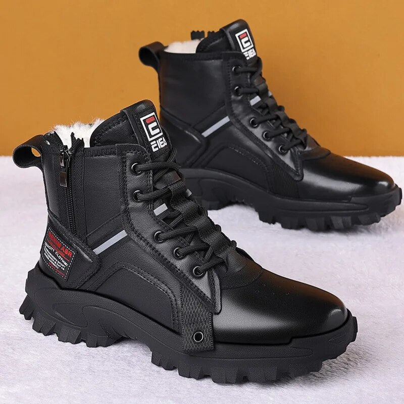 Men Winter Snow Boots Super Warm Men Hiking Boots High Quality Waterproof