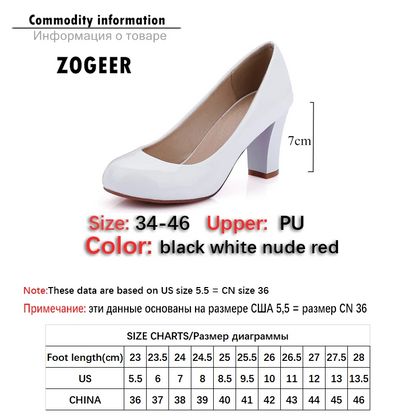 Elegant Red White Nude High Heel Women Pumps Shoe Large size 45 Casual Party Office Wedding Shoes Lady Dress Pump Comfortable