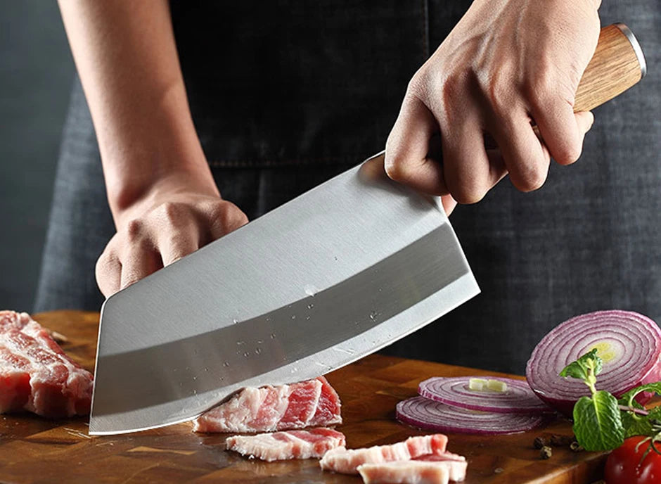 Kitchen Knife Cleaver Chef Knife Stainless Steel Razor Sharp Slicing Chopping Meat