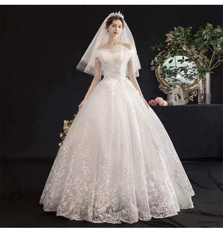 White Bridesmaid Dresses: Wedding Dresses Illusion Boat Neck Short Sequined