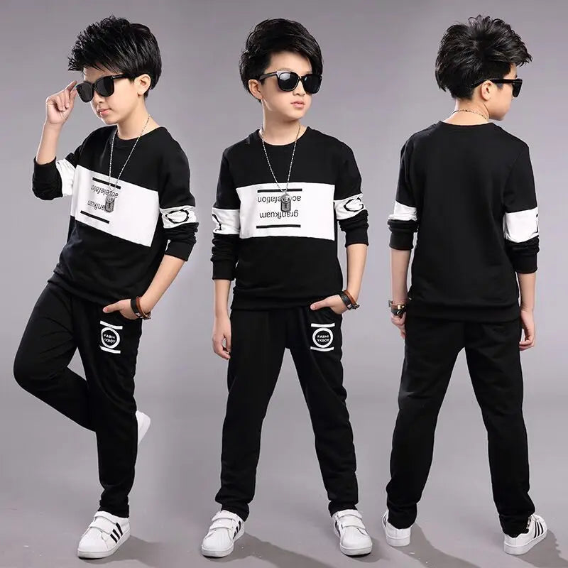 2025 Boys clothes spring suit casual boys clothing sets autumn letter children clothing kids tracksuit 5 6 7 8 9 10 11 12 year