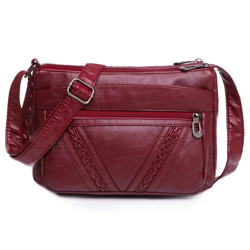 Fashion All-match Solid Color Messenger Bag High Capacity Womens Shoulder Bags