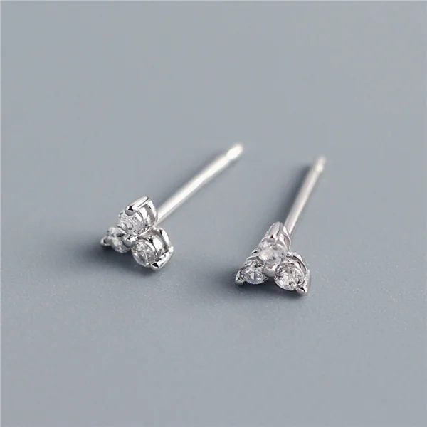 WANTME Real 100% 925 Sterling Silver Punk Hip-Hop Link Chain Gothic Studs Earrings for Fashion Women Jewelry Accessories 2022