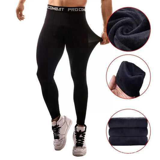 Men Compression Tight Leggings Running Sports Male Workout Bottoms Trousers