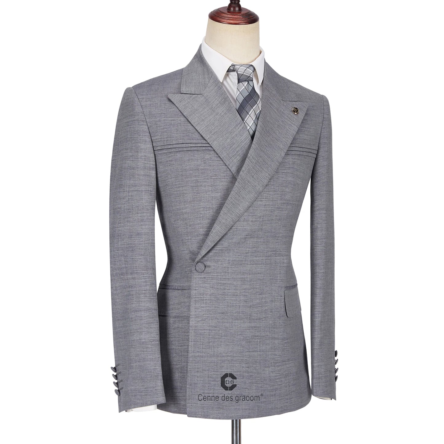 Tuxedo for Mens: Men's Suits One Button Double Breasted Tailor-Made Blazers Pants