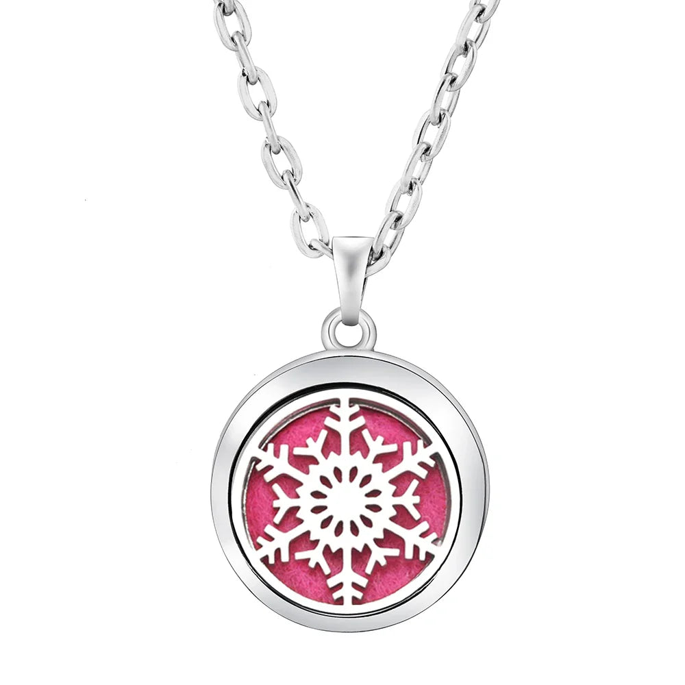 New Stainless Steel Fashion Tree Of Life  Aromatherapy Necklace Essential Oil Diffuser Perfume Locket Pendant Women Jewelry Gift