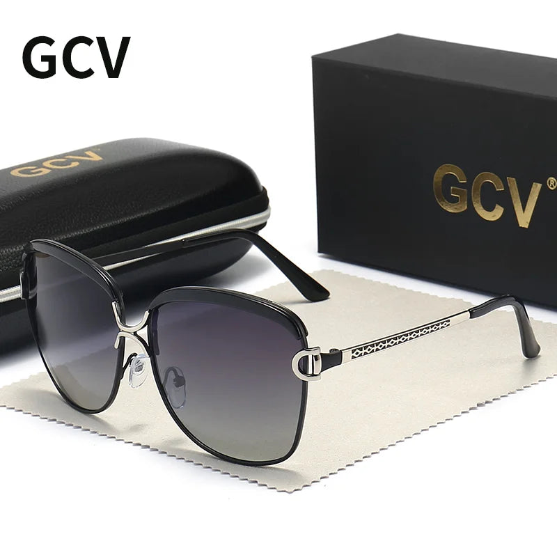 Sunglasses Women Gradient Lens Round Sun Glasses Square Luxury