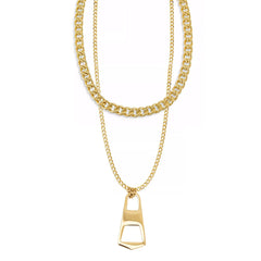 Stainless Steel Necklace Gold Plated Necklaces For Women Punk Style Geometric