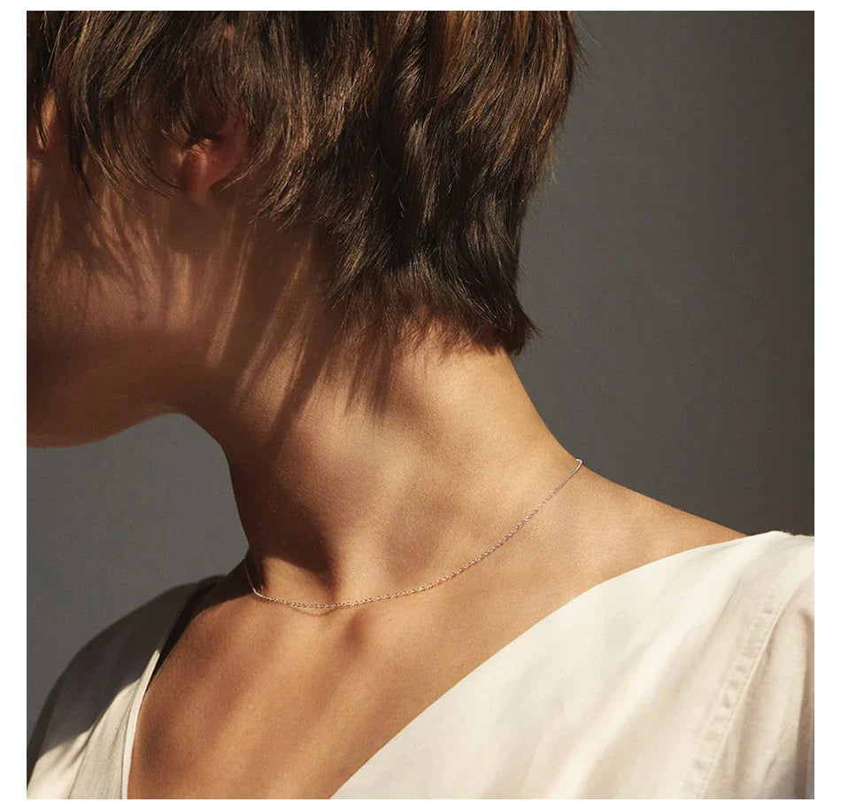 eManco Fine Chain Necklace Stainless Steel Gold Color Pendants Short Long Statement Women  Colar Gift Stainless Steel Jewelry