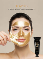 24K Gold Snail Collagen Peel Off Mask Reduce Blackheads Deep Cleaning Oil-Control Shrink Pores Hydrating Smooth Face Skin Care