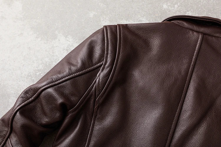 Men's Real Cowhide jackets Genuine Leather Jacket Men Clothing