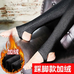 Autumn Winter Thick Leggings Fashion Solid Slim Pants Lady fleece Warm Leggings