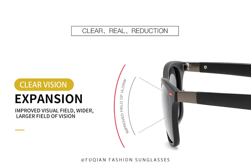 Hot Sale Polarized Sunglasses Men Women Classic Square Plastic Driving Sun Glasses Male Fashion Black Travelling Shades UV400