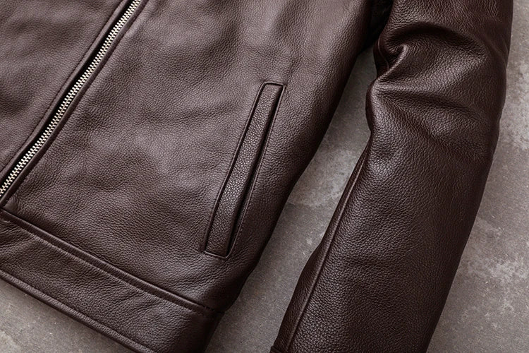 Men's Real Cowhide jackets Genuine Leather Jacket Men Clothing